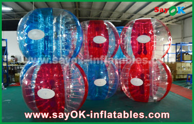 Football Inflatable Games Heat Sealed Blue And Red 0.7mm TPU Inflatable Bubble Ball For Playing