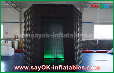 Inflatable Party Decorations 1 Door Diamond Oxford Cloth Inflatable Led Cube Photo Booth For Trade Show