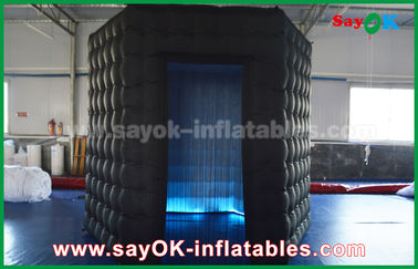 Inflatable Party Decorations 1 Door Diamond Oxford Cloth Inflatable Led Cube Photo Booth For Trade Show