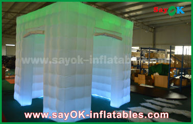 Inflatable Party Tent Green Color Inflatable Led Photo Booth For Wedding / Club / Party