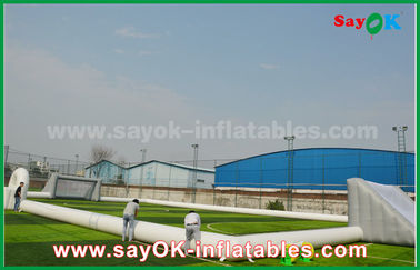 Inflatable Football Game Giant 10m Inflatable Football Field , Portable Inflatable Soccer Field With PVC Material