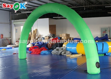 Inflatable Race Arch Outdoor / Indoor Inflatable Entrance Arch With Logo Print Green Color