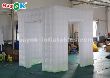 Inflatable Party Tent Three - Door Inflatable Photo Booth 2.5m Cube Portable LED Light