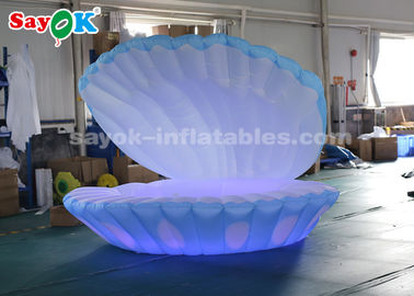 Giant 4mH Colorful Lighting Inflatable Led Shell For Wedding Decoration