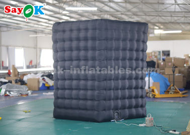 Inflatable Party Tent Hexagon Black Blow Up Photo Booth For Party / Inflatable LED Booth