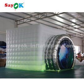 Inflatable Party Tent White And Silver Camera Shaped Inflatable Photo Booth For Trade Show