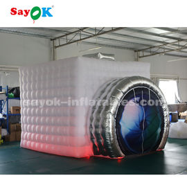 Inflatable Party Tent White And Silver Camera Shaped Inflatable Photo Booth For Trade Show