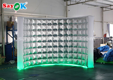Event Booth Displays Durable Photo Booth Inflatable Wall For Stage Decoration / Led Air Photo Booth