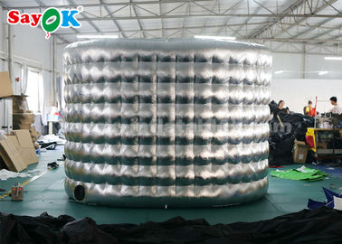 Event Booth Displays External Silver / Black Oval Inflatable Picture Booth With Blower 3.3*2.5*2.4m