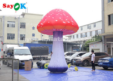 Event Or Festive Inflatable Lighting Decoration / 5m Giant Inflatable Mushroom