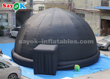 Black Inflatable Projection Dome Tent With PVC Floor Mat For School Teaching