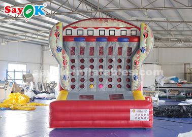 Inflatable Outdoor Games 0.4mm PVC Tarpaulin Inflatable Sports Games Connect Four 4 In A Row Basketball Game