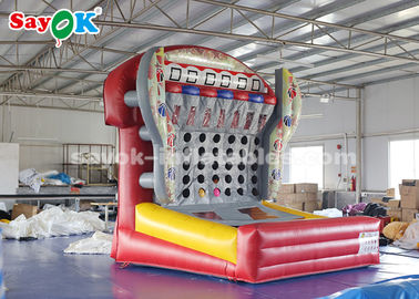 Inflatable Outdoor Games 0.4mm PVC Tarpaulin Inflatable Sports Games Connect Four 4 In A Row Basketball Game