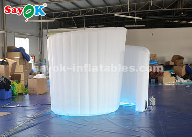 Inflatable Photo Studio Stage Decoration Inflatable LED Photo Booth Spiral Wall With Air Blower