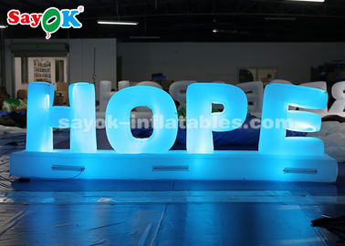 Outdoor Large Inflatable Letter LED Lighting Colored For Anniversary