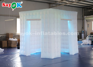 Inflatable Party Tent 2 Doors Inflatable Photo Booth White Durable Oxford For Wedding Party Rental