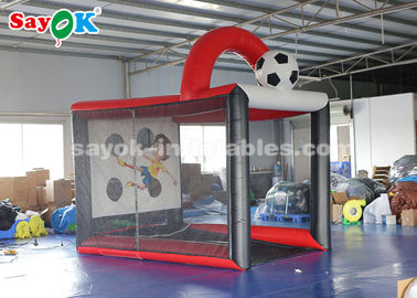 Inflatable Football Toss Game PVC Tarpaulin Inflatable Soccer Batting Cage Football Speed Tent 2.5*3.5*3.6m