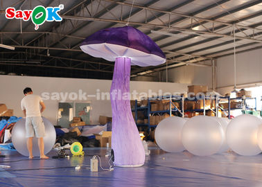 Amazing 2.5m  Inflatable Lighting Decoration Hanging Mushroom With Blower
