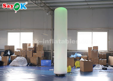 190T Nylon Cloth Inflatable Pillar With LED Lighting For Festival Decoration