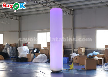 190T Nylon Cloth Inflatable Pillar With LED Lighting For Festival Decoration