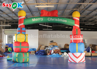 5*4m Inflatable Christmas Arch With Gift Box For Garde / Street