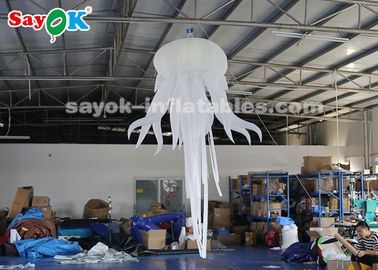 1.5*2.5m Inflatable Hanging Jellyfish With LED Light For Night Club Decoration