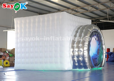 Professional Photo Studio Camera Shaped Inflatable Photo Booth External White Sliver 3*2.7*2.5m