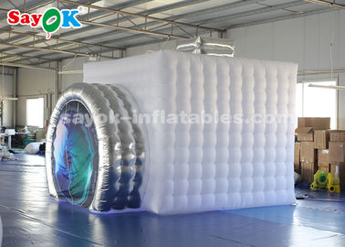 Professional Photo Studio Camera Shaped Inflatable Photo Booth External White Sliver 3*2.7*2.5m