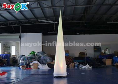 Portable  Inflatable Lighting Decoration Column Lighting Cone White Fabric