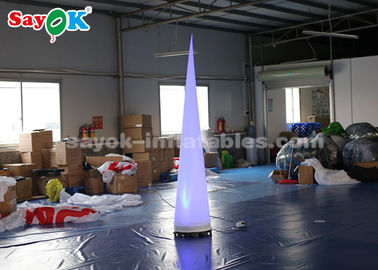 Portable  Inflatable Lighting Decoration Column Lighting Cone White Fabric