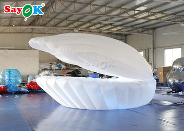 White 3m LED Light Inflatable Shell Model For Wedding Decoration