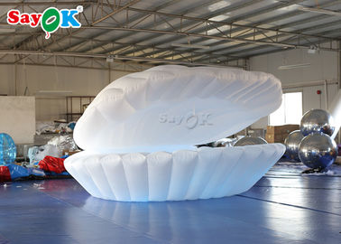 White 3m LED Light Inflatable Shell Model For Wedding Decoration