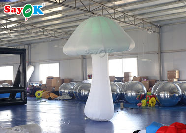Polyester Inflatable Lighting Decoration With LED Light For Party / Blow Up Mushroom