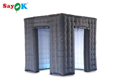 Event Booth Displays Durable Inflatable Cube Photo Booth With Air Blower Size 2.5*2.5*2.5m