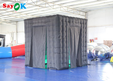 Event Booth Displays Durable Inflatable Cube Photo Booth With Air Blower Size 2.5*2.5*2.5m