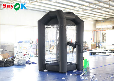 Black Cube Inflatable Money Grab Booth Machine For Event CE  SGS ROHS