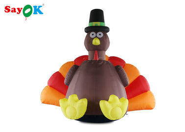 4 Meter Inflatable Turkey Decoration With Air Blower For Thanksgiving Day