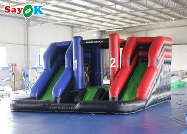 Inflatable Dry Slide PVC Tarpaulin Giant 4*4m Inflatable Bouncer Slide With Blower For Amusement