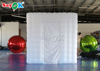 Christmas Photo Booth SGS Inflatable Cube Photo Booth With Two Doors For Wedding Party Rental