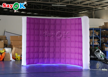 Wedding Photo Booth Hire Purple Inflatable LED Air Pump Photo Booth For Advertising / Festival