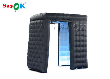 Party Photo Booth Fireproof Removeable Inflatable LED Photo Booth Wall For Wedding Party