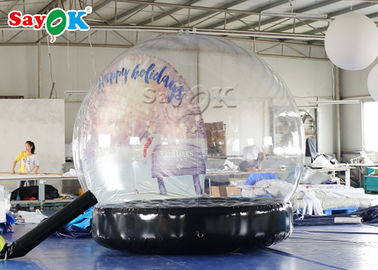 PVC Christmas Ornaments Inflatable Snow Globe For Outdoor Advertising