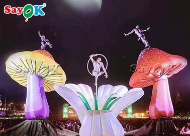 Multi - Color Inflatable Lighting Decoration / Blow Up Mushroom Model