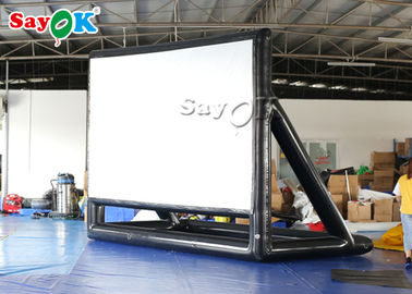 Inflatable Outdoor Screen Big Black Air Sealed Blow Up Movie Screen For Science Centers  4.72x3.4m
