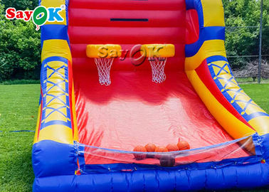 Inflatable Backyard Games Airtight Inflatable Two Hoop Basketball Game / Inflatable Basketball Hoop