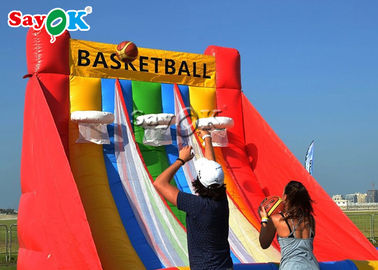 Air Tight Three Hoops Inflatable Basketball Sports Game With CE Blower Inflatable Games For Adults