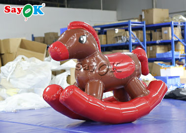 Sayok Red PVC Kid Inflatable Pony Rocking Horse