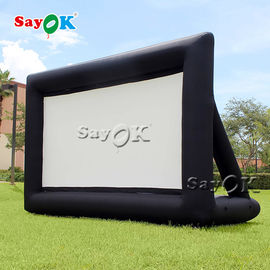 Airblown Inflatable Outdoor Movie Screen Advertising Black Oxford Inflatable Projector Movie Screen