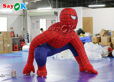 Super Hero 2.5m Red Inflatable Spiderman For Ceremony Decoration
