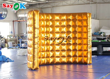 Event Booth Displays Gold Curve Led Portable Photo Booth Wall For Party Advertising Wedding